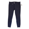 Front of Horze 'Grand Prix' Silicone Knee Patch Breeches in Navy - Women's 24