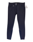Front of Horze 'Grand Prix' Silicone Knee Patch Breeches in Navy - Women's 24