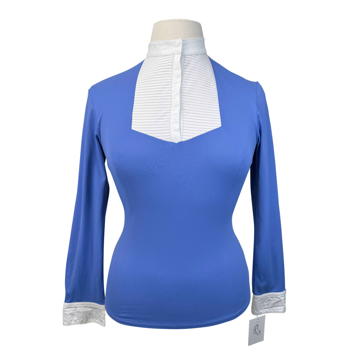 IAGO Mesh Stripe Show Shirt in Royal Blue