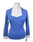 IAGO Mesh Stripe Show Shirt in Royal Blue