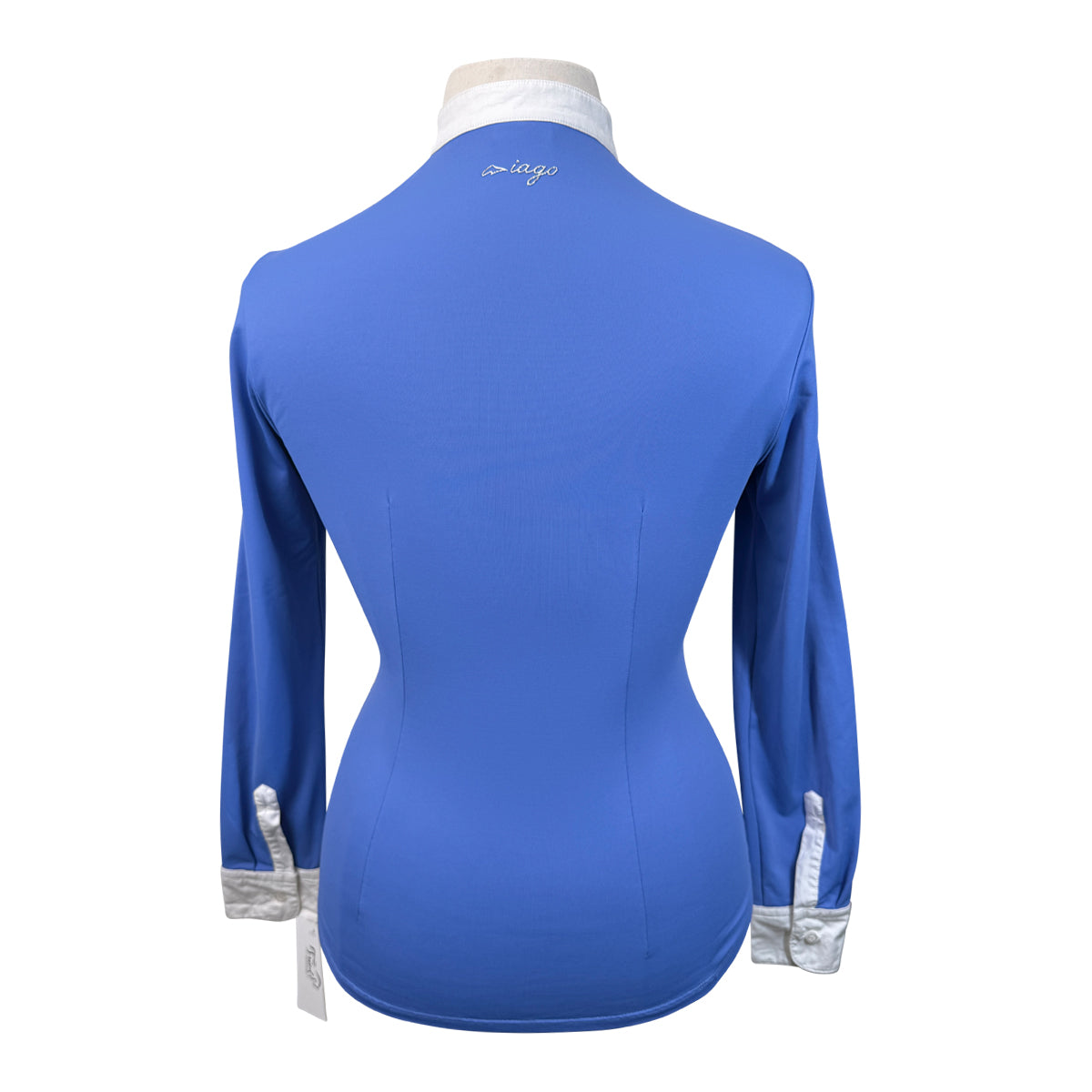 IAGO Mesh Stripe Show Shirt in Royal Blue