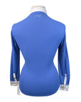 IAGO Mesh Stripe Show Shirt in Royal Blue