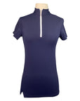 Tailored Sportsman 'Ice Fil' Short Sleeve Shirt in Navy - Women's Medium