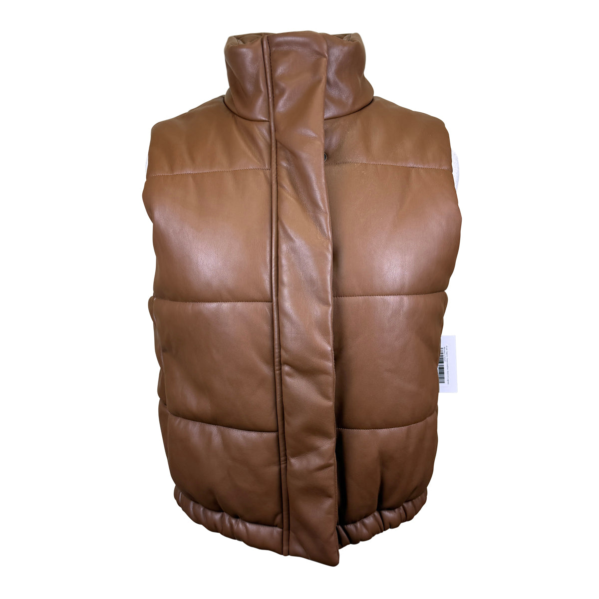 Ariat 'Swirls' Faux Leather Vest in Cognac