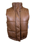 Ariat 'Swirls' Faux Leather Vest in Cognac