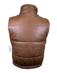 Ariat 'Swirls' Faux Leather Vest in Cognac