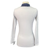 CALLIDAE The Practice Shirt in Dove/Navy Bouclé 