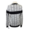 Vestrum 'Montagna' Round Neck Sweater in White/Black