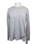 Noel Asmar Wool Cable Knit Sweater in Grey