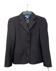 RJ Classics 'Hampton' Washable Show Coat in Black Pinstripe - Children's 10R