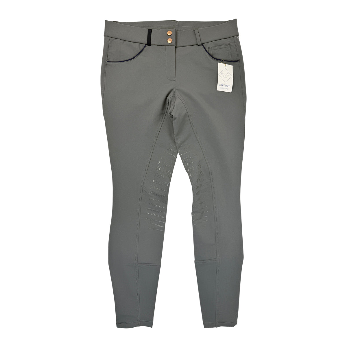 Equisite 'Lucille' Extended Leg Breeches in Grey