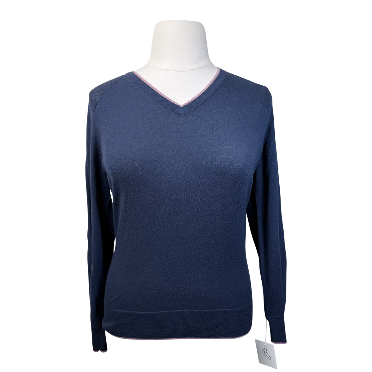 RJ Classics 'Natalie' V-Neck Sweater in Navy