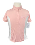 Equine Couture 'Cara' Short Sleeve Shirt in Baby Pink - Children's Small