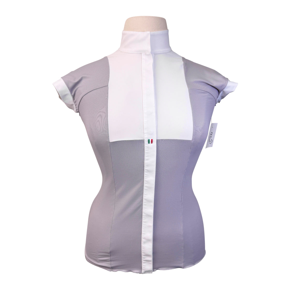 IN PERSON ONLY: For Horses 'Aria' Technical Show Shirt in Grey - Women's XL