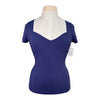 Hannah Childs 'Lauryn' Short Sleeve Show Shirt in Navy