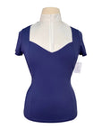 Hannah Childs 'Lauryn' Short Sleeve Show Shirt in Navy