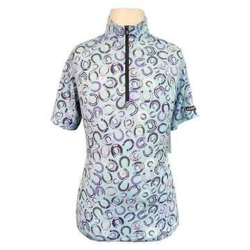 Kerrits 'Aire Ice Fil' Shirt in Turquoise/Horseshoe
