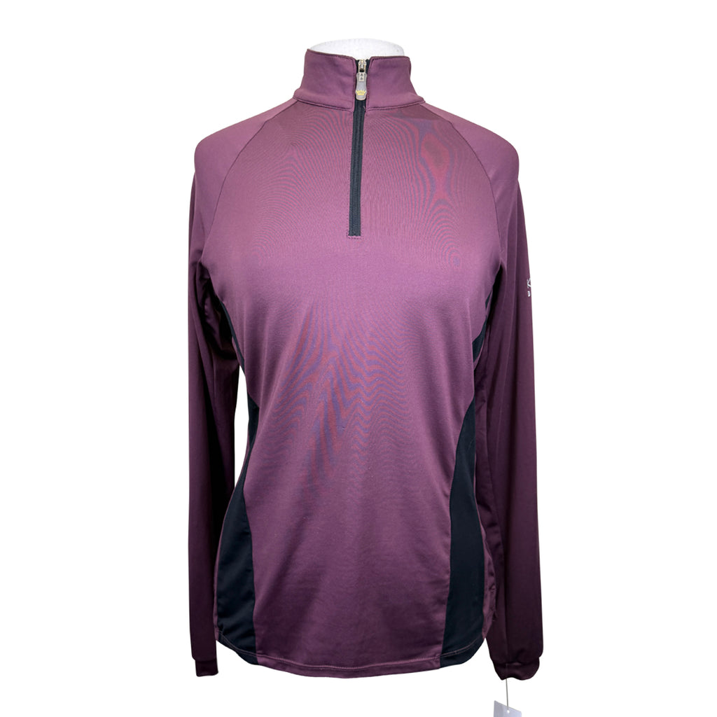 Kastel Denmark 1/4 Zip Shirt in Merlot/Black