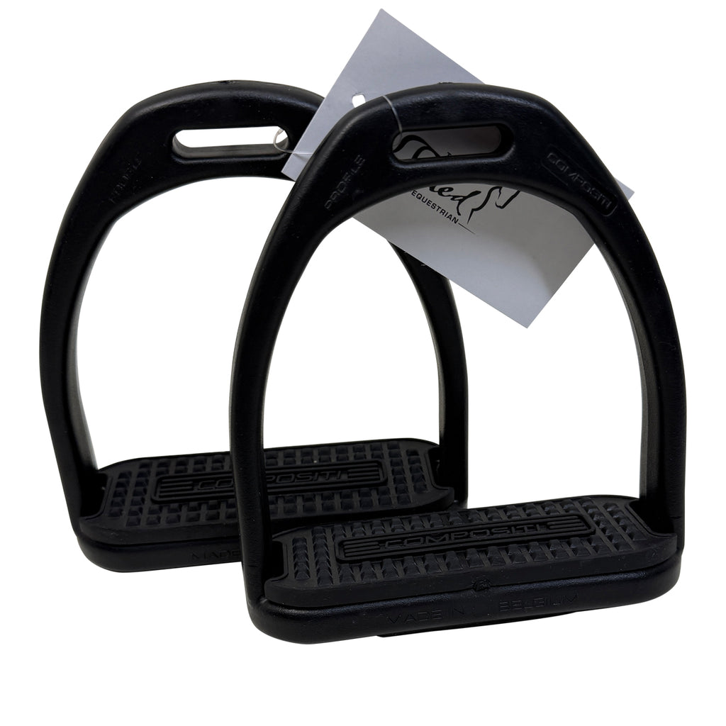 Compositi Premium Stirrups in Black - 4 3/4"