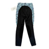 Kerrits Kids Performance Knee Patch Pocket Tights in Blue/Black Horseshoes 