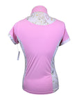 Dapple Bay 'Grace' SS 1/4 Zip Shirt in Pink/Dragonfly Meadow