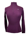 Ariat 'Cadence' Wool 1/4 Zip Sweater in Burgundy