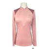 Asmar Equestrian 'Angela' 1/4 Zip Sun Shirt in Purple/Pink - Women's XS