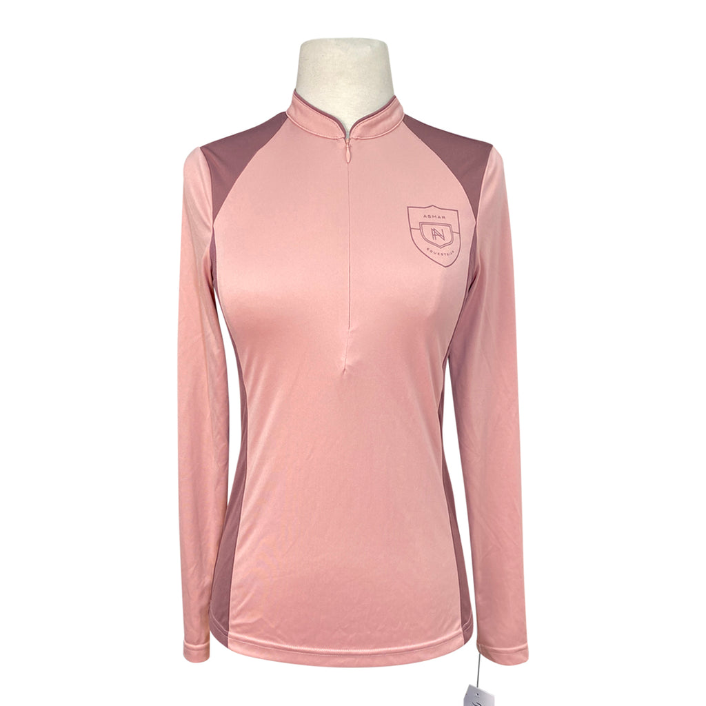 Asmar Equestrian 'Angela' 1/4 Zip Sun Shirt in Purple/Pink - Women's XS