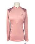Asmar Equestrian 'Angela' 1/4 Zip Sun Shirt in Purple/Pink - Women's XS