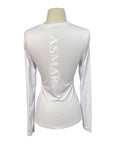 Back of Asmar Equestrian 'Inspire' Tee in Off-White - Women's XS