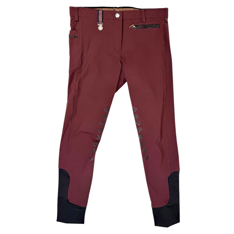 Espoir 'Inspire' Bamboo Knee Patch Breeches in Burgundy