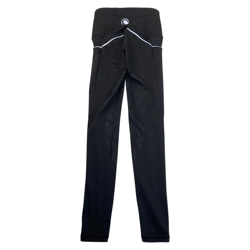 Back of Horze 'Nicki' Technical Tights in Black 