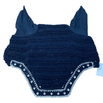 Frilly Fillies Fly Bonnet in Navy/Silver