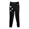 Black Heart Equestrian 'Cara' Hybrid Breeches in Black/Vintage Rose