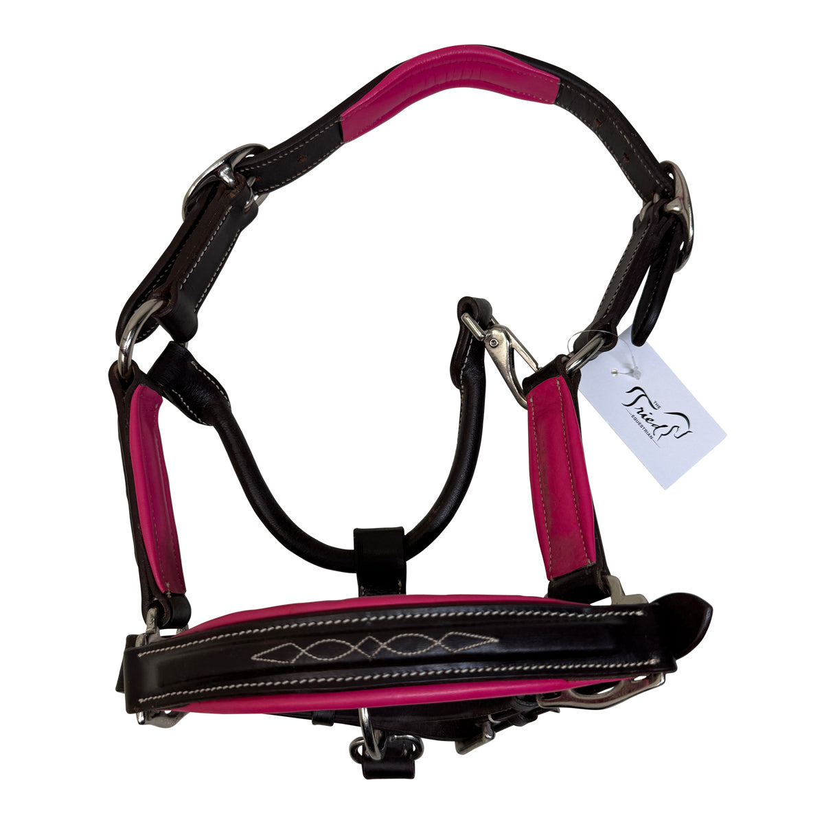Belle & Bow Padded Halter in Brown/Pink - Small Pony – The Tried Equestrian