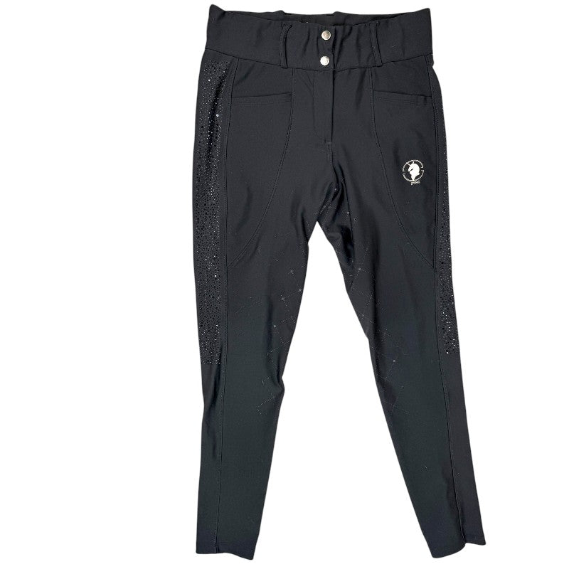 Sync Equestrian Dragon Rhinestone Breeches in Black