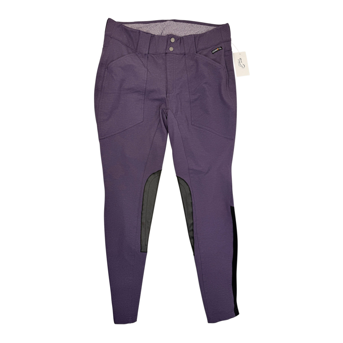 Kerrits Winter Knee Patch Breeches in Purple