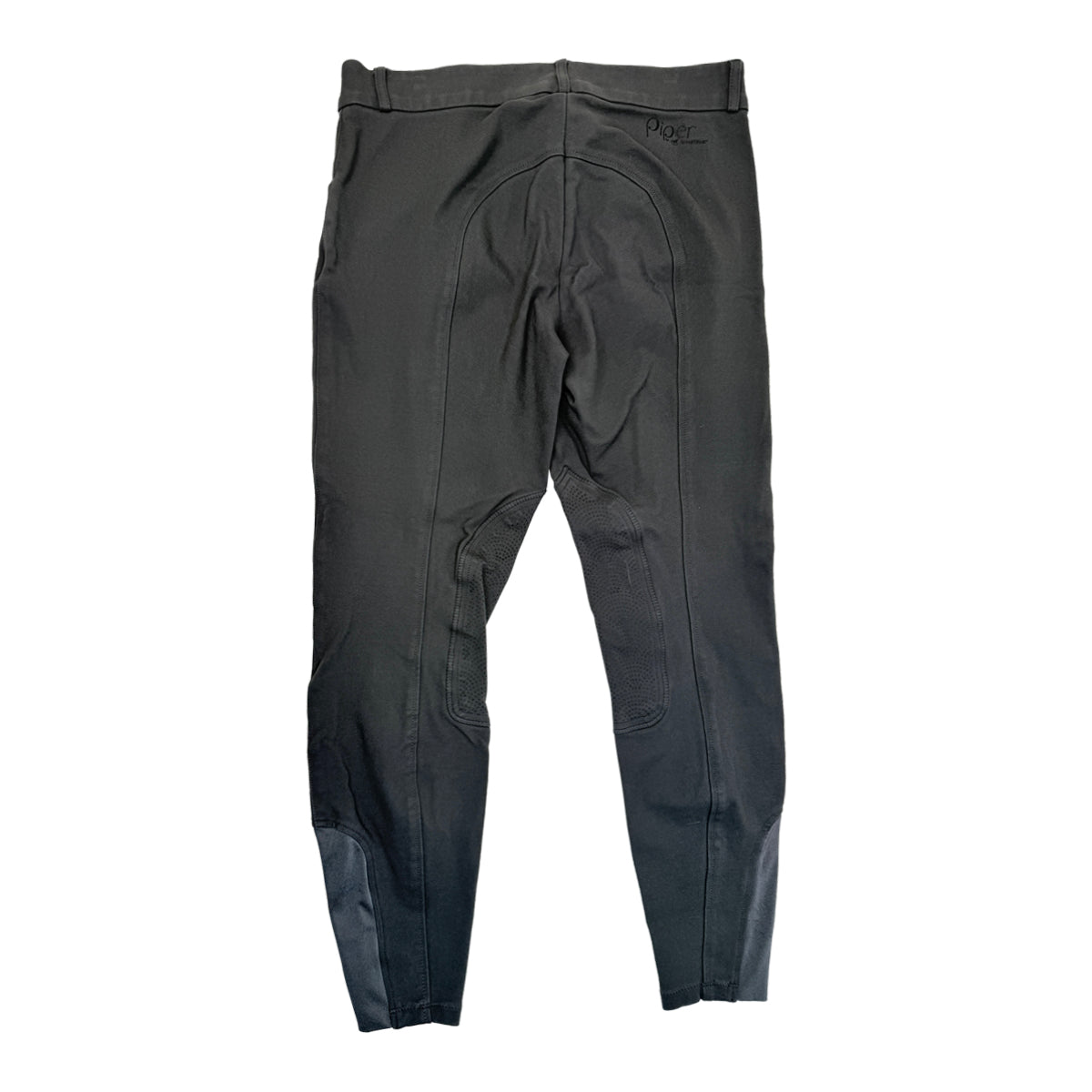 SmartPak 'Piper' Knit Mid-Rise Knee Patch Breeches in Grey