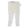 TuffRider Ribbed Low-Rise Knee-Patch Breech in White