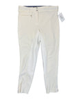 TuffRider Ribbed Low-Rise Knee-Patch Breech in White