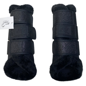 Kingsland 'Norry' Brushing Boots in Black Glitter 