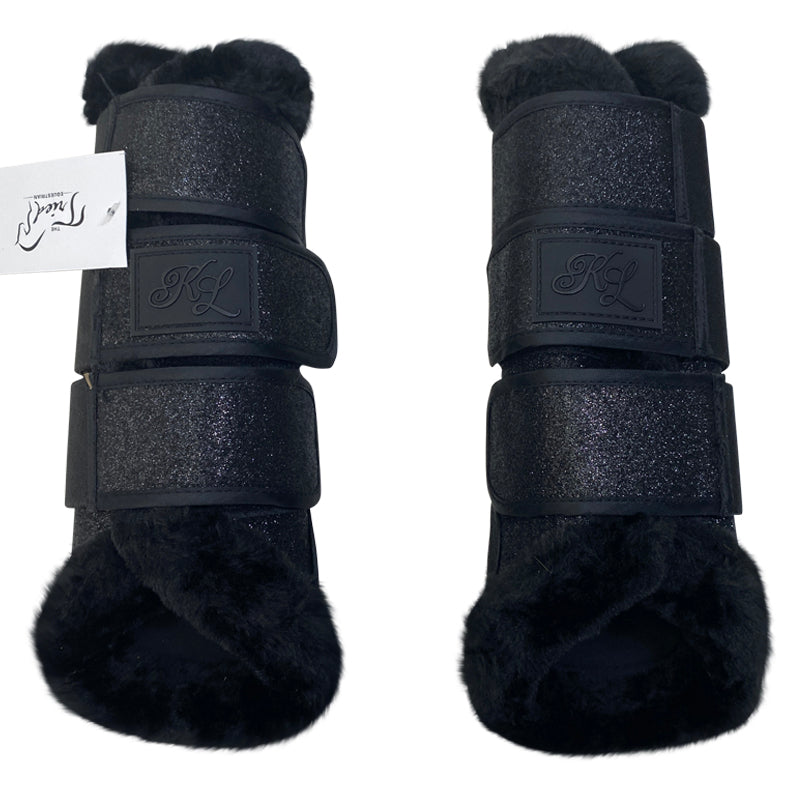 Kingsland 'Norry' Brushing Boots in Black Glitter 
