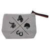 Spiced Equestrian 'Vintage Rider' Makeup Bag in Faded Beige