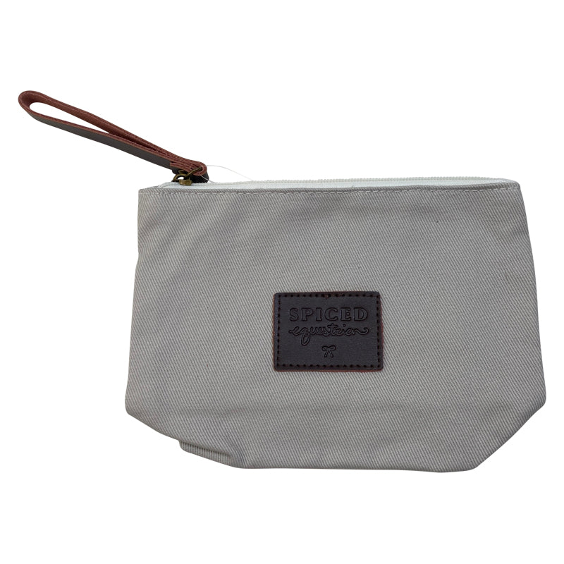 Spiced Equestrian 'Vintage Rider' Makeup Bag in Faded Beige