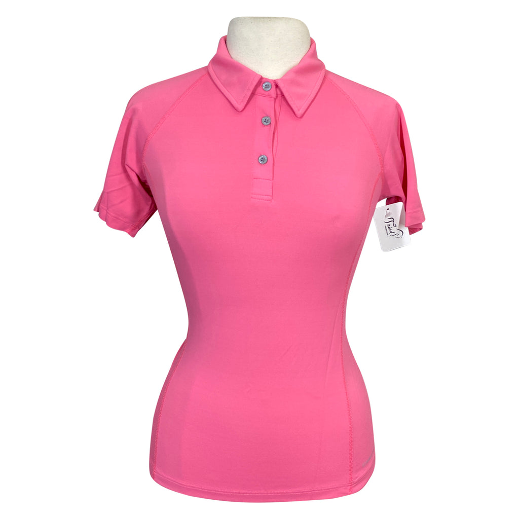 Noble Outfitters 'Miley' Polo Shirt in Bright Pink