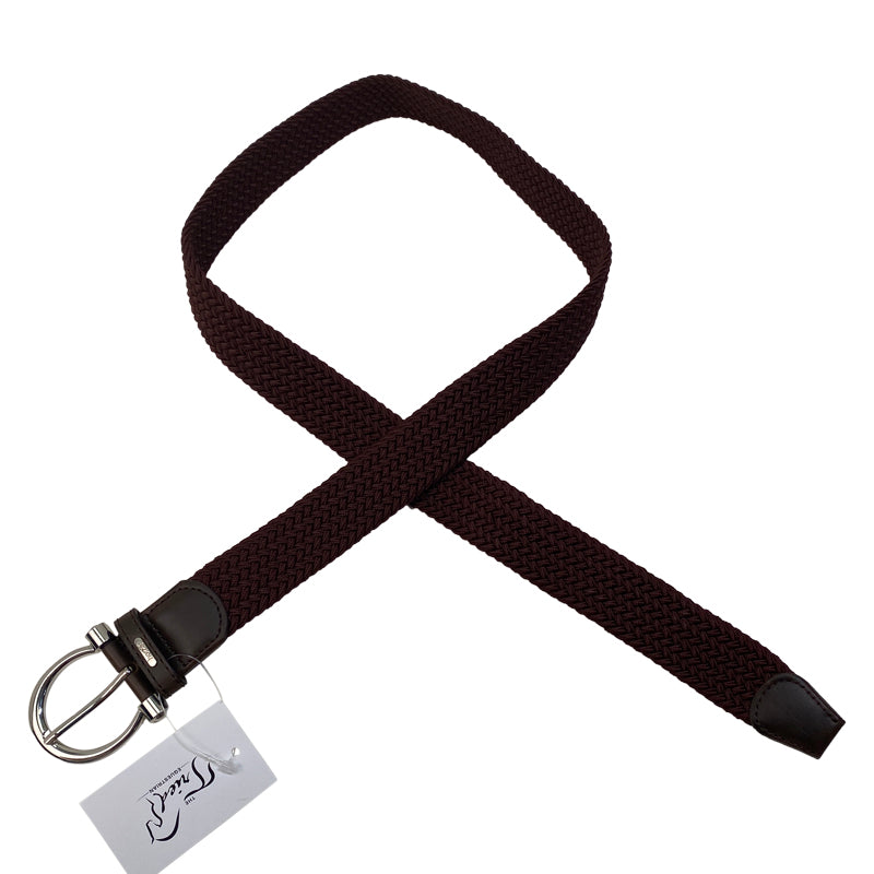 Horze Woven Stretch Belt in Maroon - Women's M/L