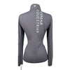 Asmar Equestrian 1/4 Zip Shirt in Black/Light Blue Accents - Women's XS