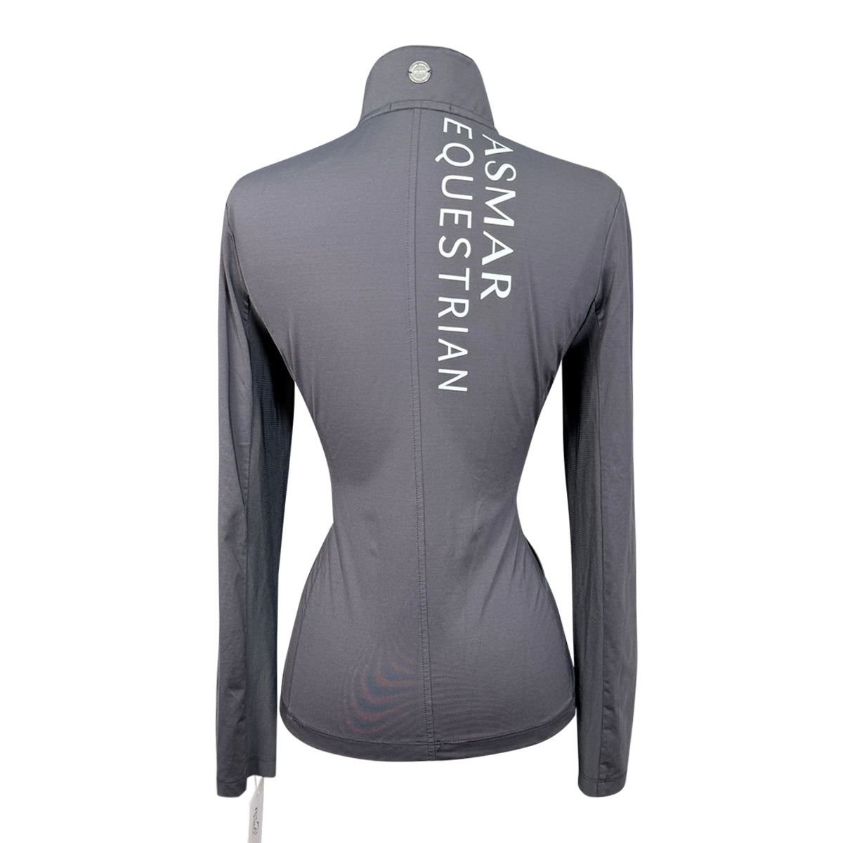 Asmar Equestrian 1/4 Zip Shirt in Black/Light Blue Accents - Women's XS