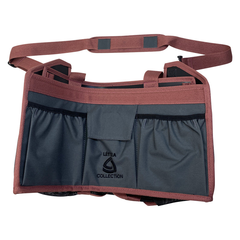 Lettia Collection Large Soft Grooming Tote in Grey/Rose