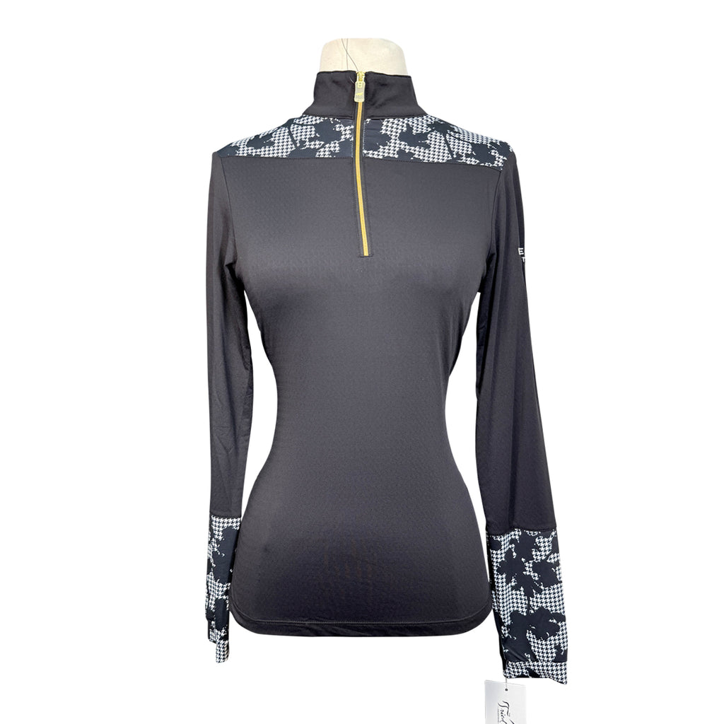 Novella Equestrian 'The Valentina' Long Sleeve Shirt in Black Floral